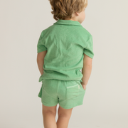 boys gustavia green french terry short