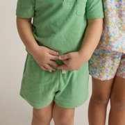 boys gustavia green french terry short