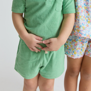 boys gustavia green french terry short