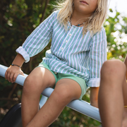 boys gustavia green ultra-soft twill shorts