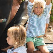 boys gustavia green ultra-soft twill shorts