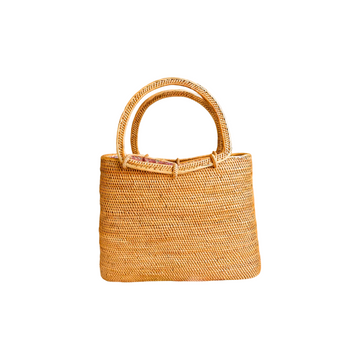 the artisan & co. resort top handle rattan tote