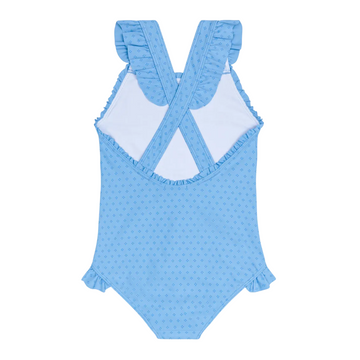 girls le marin dot ruffle edge one piece