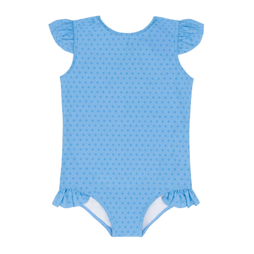girls le marin dot ruffle cap sleeve one piece