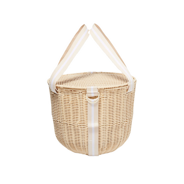 sunnylife round picnic cooler basket