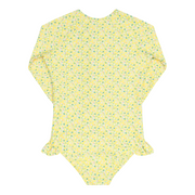 girls petite fleur front zip rashguard one piece