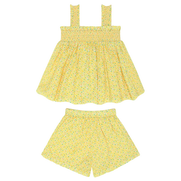 girls petite fleur top and short set