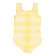 girls soleil gingham scoop neck one piece