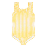 girls soleil gingham scoop neck one piece