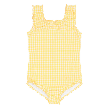 girls soleil gingham scoop neck one piece – minnow