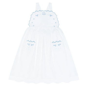 white & moss pleated pinafore dress Tea Time Linen Pinafore Dress (Victorian Cream) Miss Patina