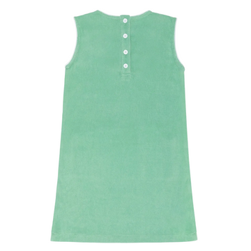 girls gustavia green french terry simple dress