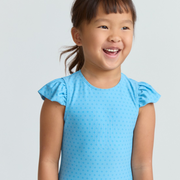 girls le marin dot ruffle cap sleeve one piece