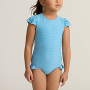 girls le marin dot ruffle cap sleeve one piece
