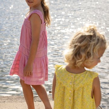 girls blush drop waist dress