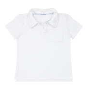 boys white cotton polo