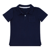 boys navy cotton polo