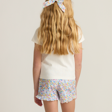 girls jasmine blossom french terry ruffle short