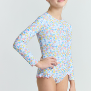 girls jasmine blossom rashguard one piece