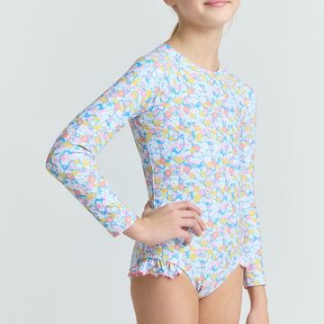 girls jasmine blossom rashguard one piece