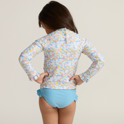 girls jasmine blossom ruffle rashguard set