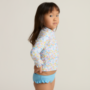 girls jasmine blossom ruffle rashguard set