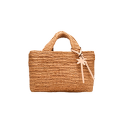 manebi mini tan raffia sunset bag
