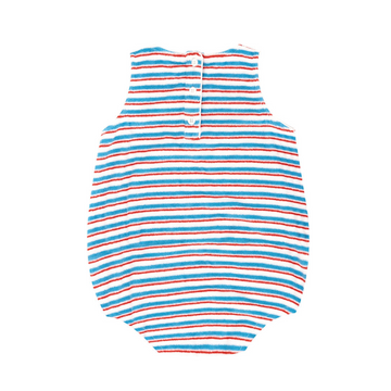 baby jetty stripe french terry bubble romper