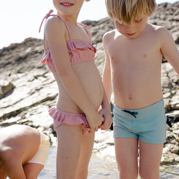 girls dusty rose bandeau bikini