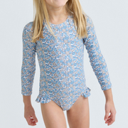 girls original slate floral rashguard one piece