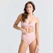 womens melone floral scoop neck bikini top