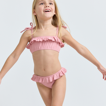 girls dusty rose bandeau bikini