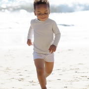 boys dove grey gingham brief