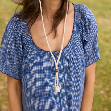 women's navy picnic gingham coverup
