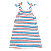 girls jetty stripe french terry tie knot dress