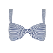 women's harbor stripe knot bikini top