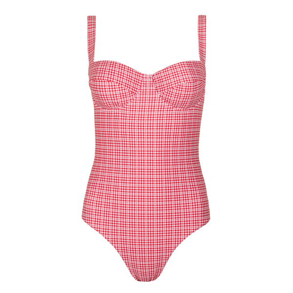 ワンピース acka airy check puff one-piece airy check puff one-piece – Acka online store