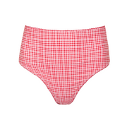 women's poppy gingham high waist bikini bottom
