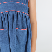 girls newport navy french terry pinafore dress