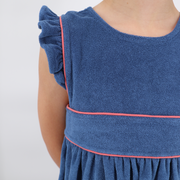 girls newport navy french terry pinafore dress