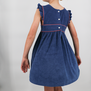 girls newport navy french terry pinafore dress