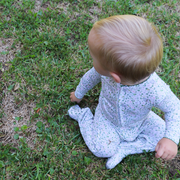baby sea marsh floral pima footie