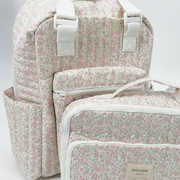 antique floral coated lunchbox