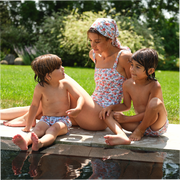 women's scarlet floral low back one piece