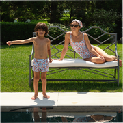 women's scarlet floral low back one piece