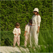 women's cream cropped knit sweater with red trim