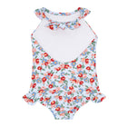 girls scarlet floral ruffle halter one piece