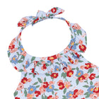 girls scarlet floral ruffle halter one piece