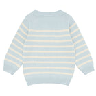 unisex light blue and cream knit sweater