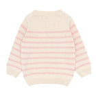 unisex cream and pink stripe knit sweater